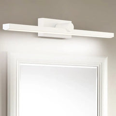 White Mirror Light For Bathroom Linear Leigh Metal & Pc Warm White