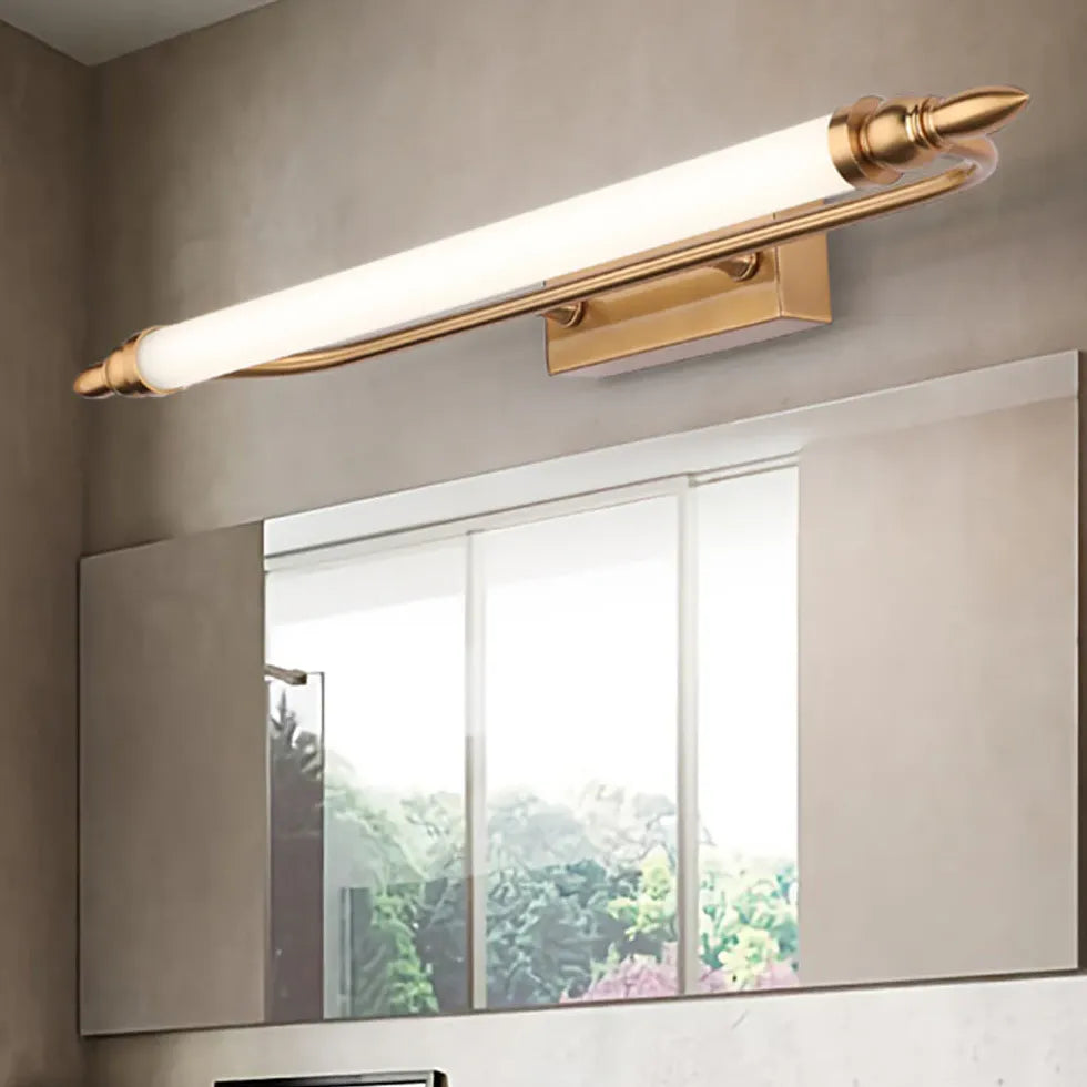 Gold Mirror Light For Bathroom Leigh Metal & Acrylic