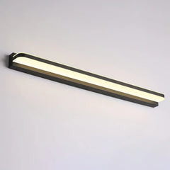 Black Mirror Light For Bathroom Rectangular Leigh Stainless Steel Led