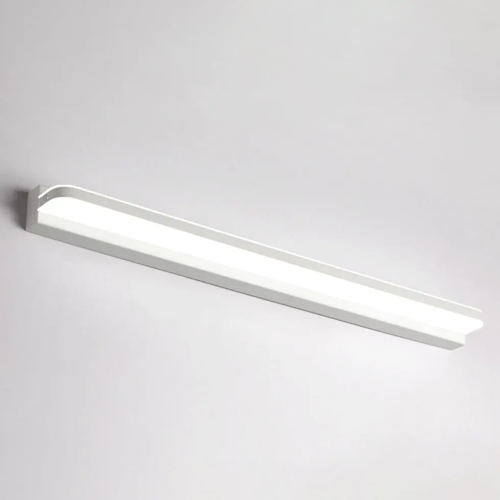 Black Mirror Light For Bathroom Rectangular Leigh Stainless Steel Led