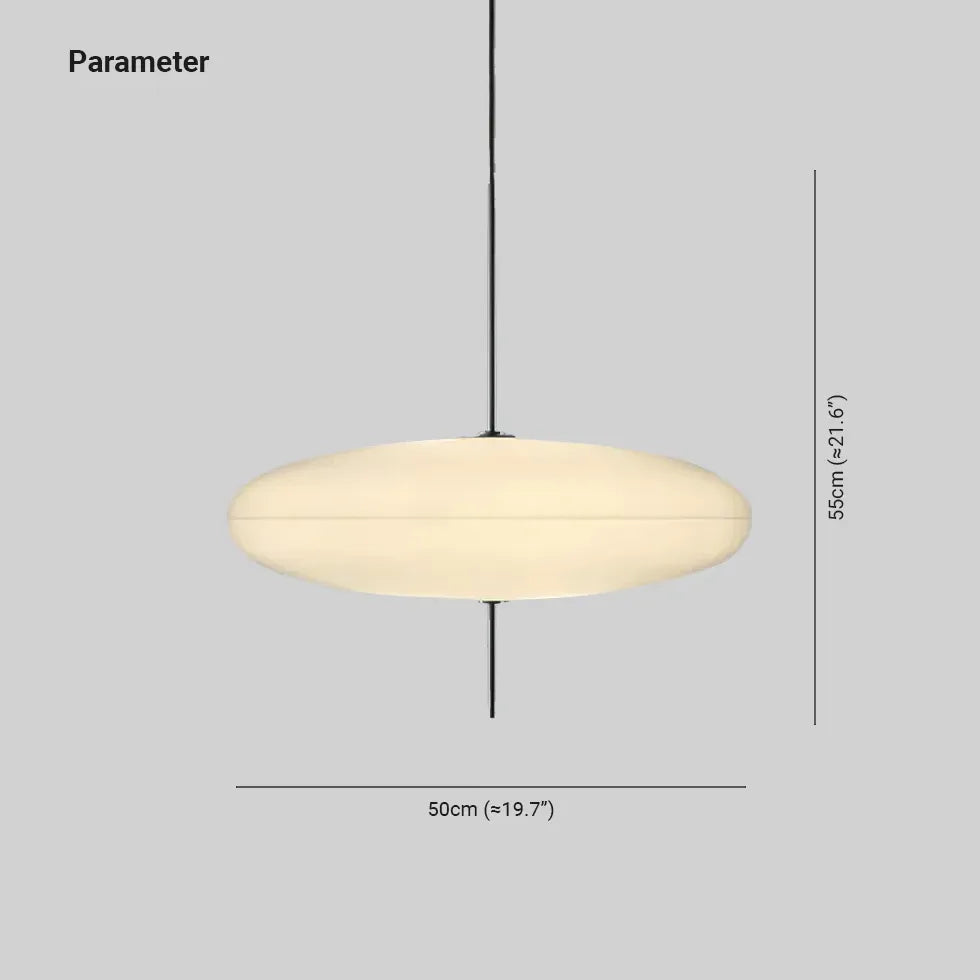 Light Single Pendant For Living Room Oval Leilani Metal & Acrylic Warm White