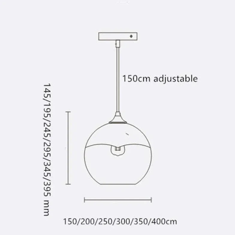 Coloured Glass Pendant Light For Bedroom Levy Acrylic Ip20 Warm White