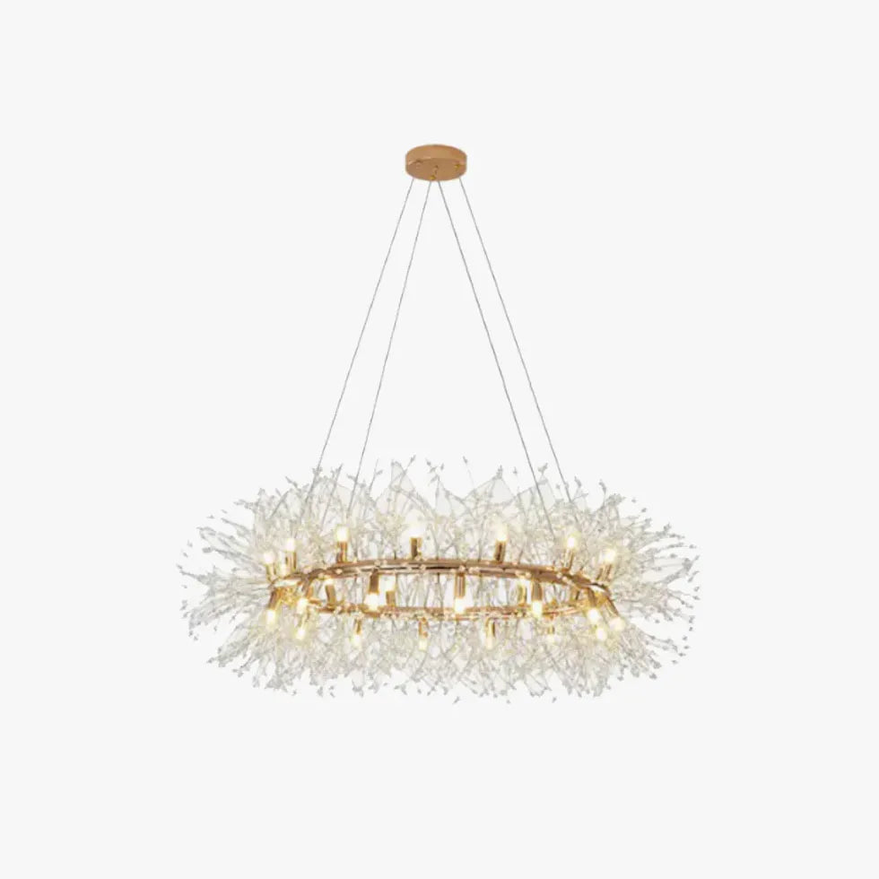 Gold Chandelier For Bedroom Lili Metal & Crystal Warm White