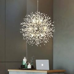 Statement Pendant Light For Living Room Lili Metal & Acrylic Warm White