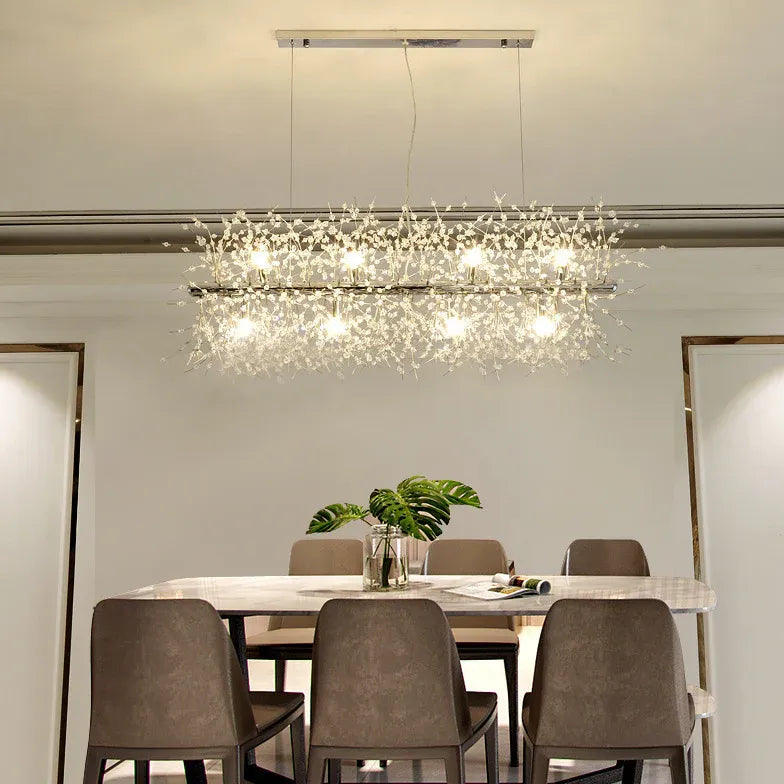 Statement Pendant Light For Living Room Lili Metal & Acrylic Warm White