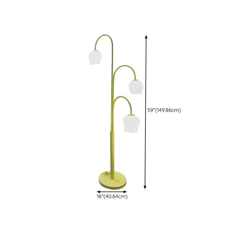 Floor Lamp For Bedroom Lily Metal & Glass Plug Led Ip20