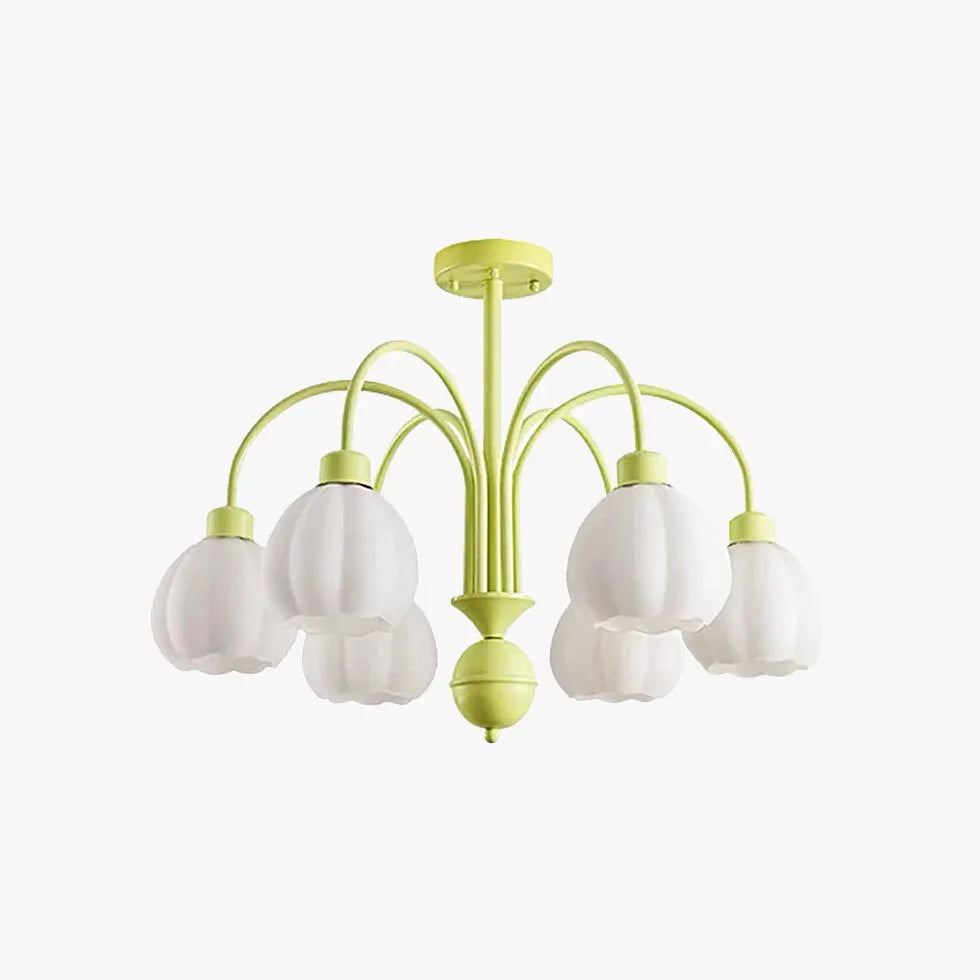 Lampen Kronleuchter in schlichtem Maiglöckchen Creme Stil