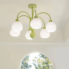 Lampen Kronleuchter in schlichtem Maiglöckchen Creme Stil