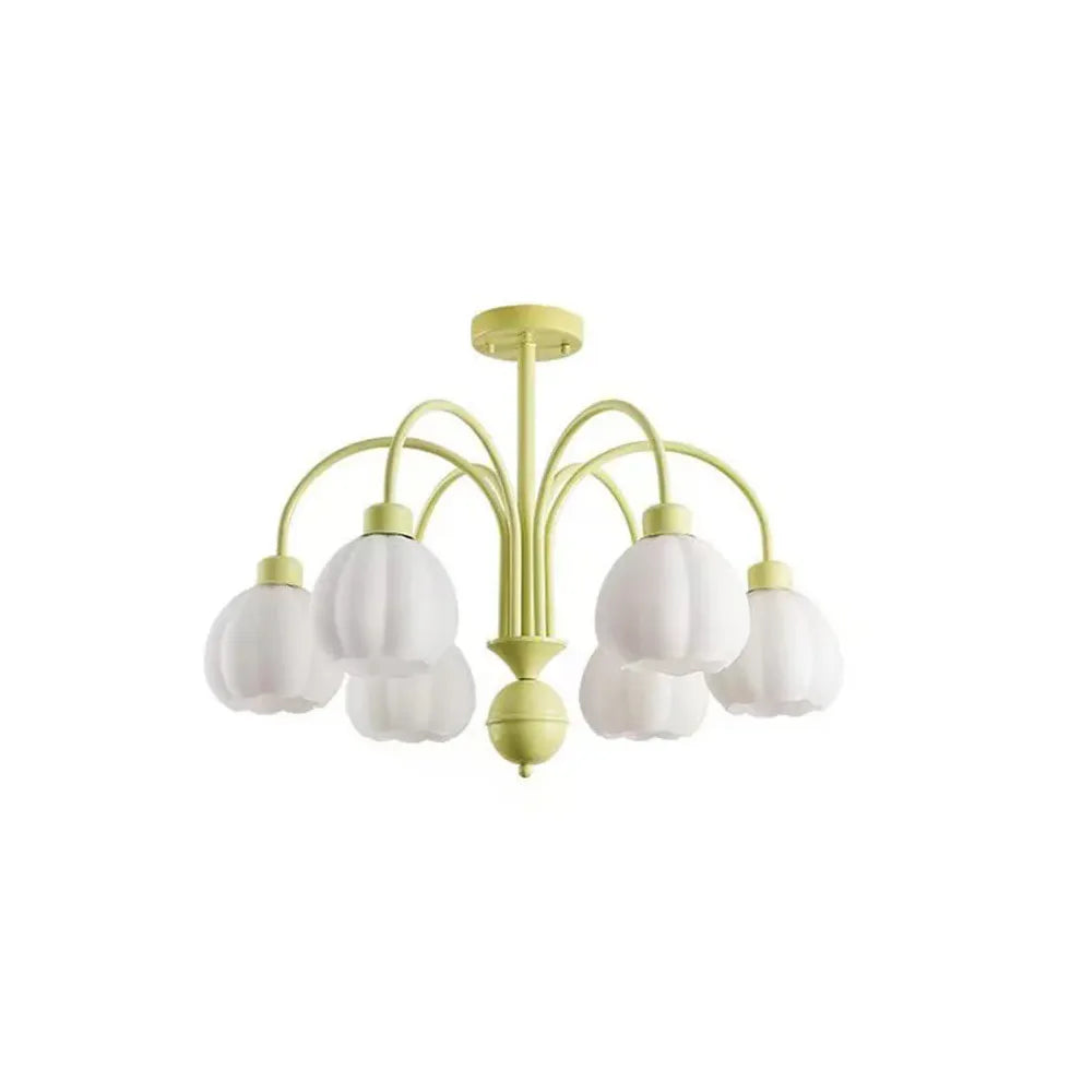 Lampen Kronleuchter in schlichtem Maiglöckchen Creme Stil