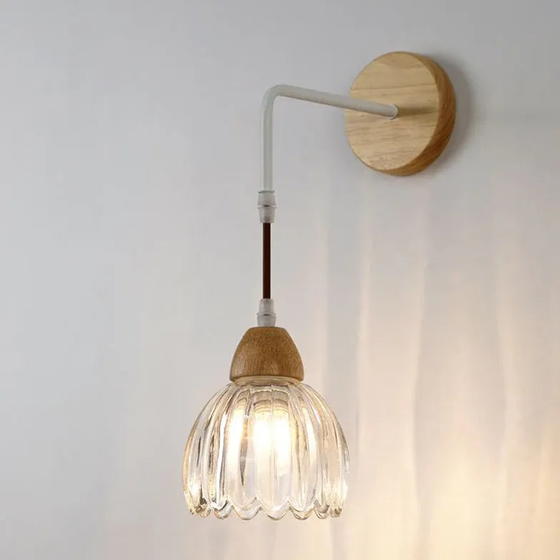 Single Arm Wall Light For Kitchen Lily Wood Led