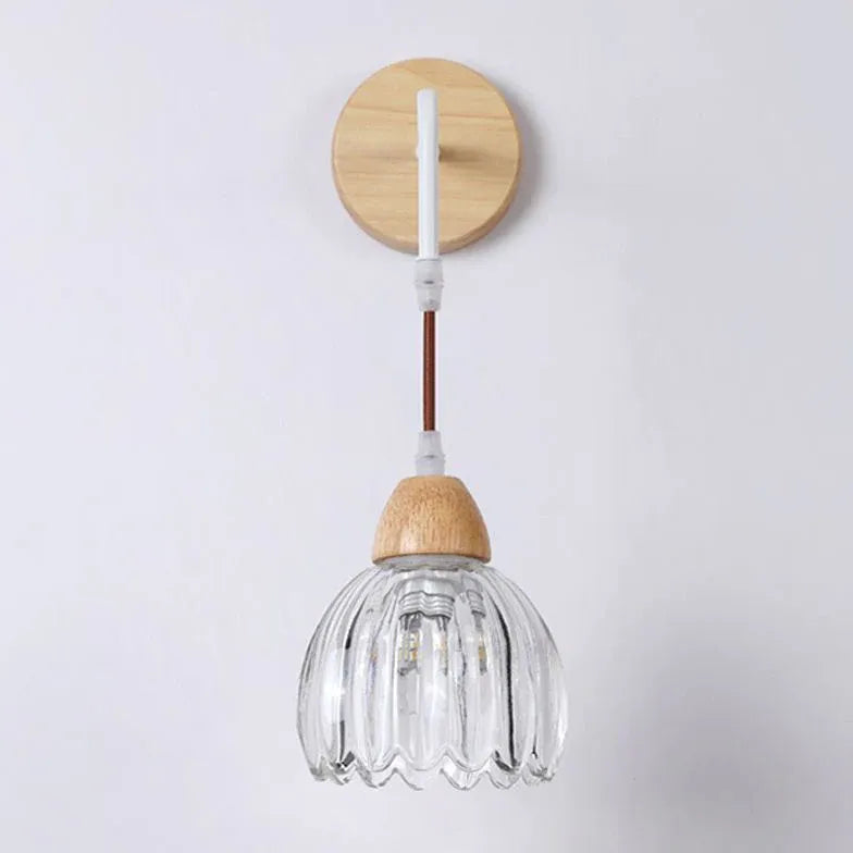 Single Arm Wall Light For Kitchen Lily Wood Led