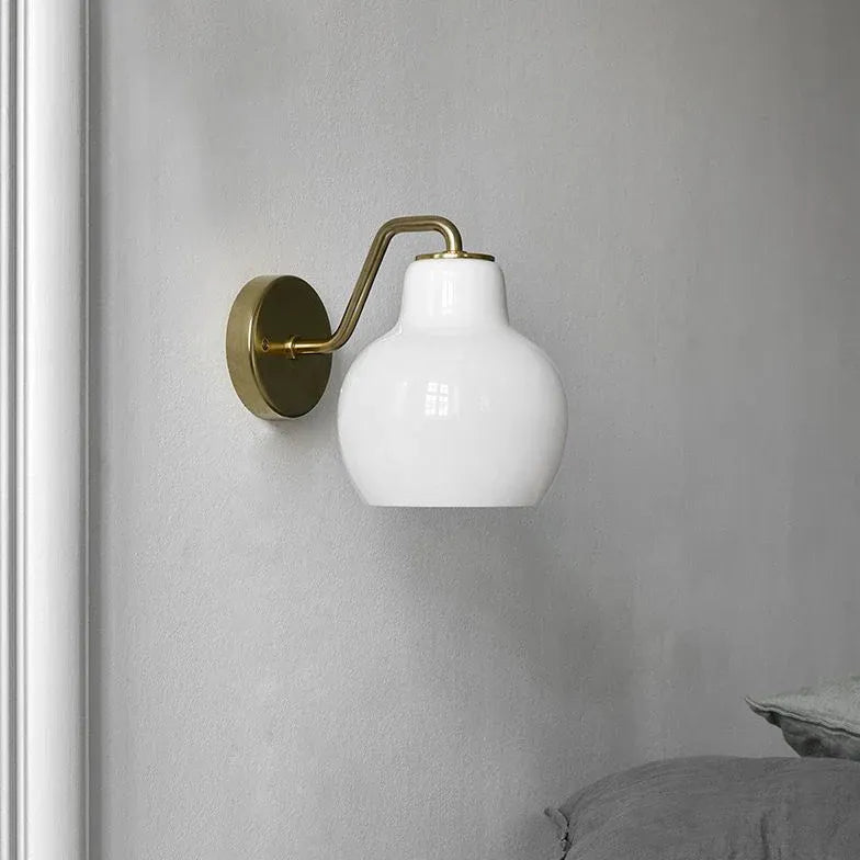 Single Arm Wall Light For Bedroom Lily Metal & Glass Led Ip20