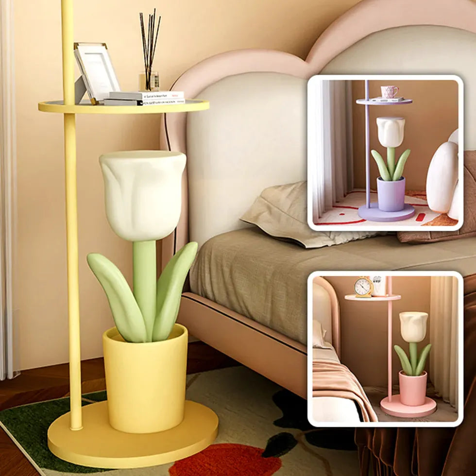 Yellow Floor Lamp For Study Room Lily Metal Dimmable Led