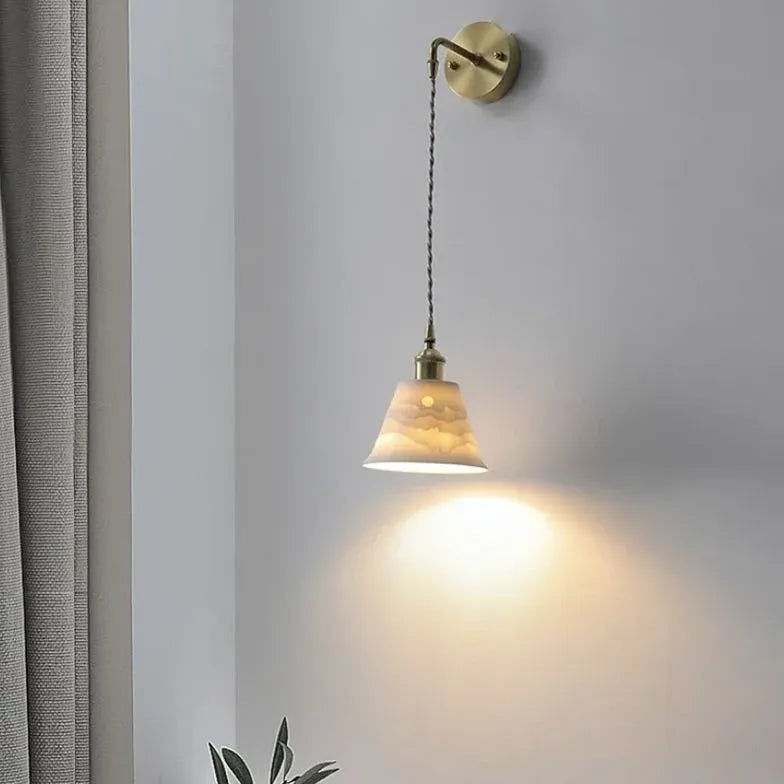 Single Arm Wall Light For Bedroom Cone Lottie Metal Ip20