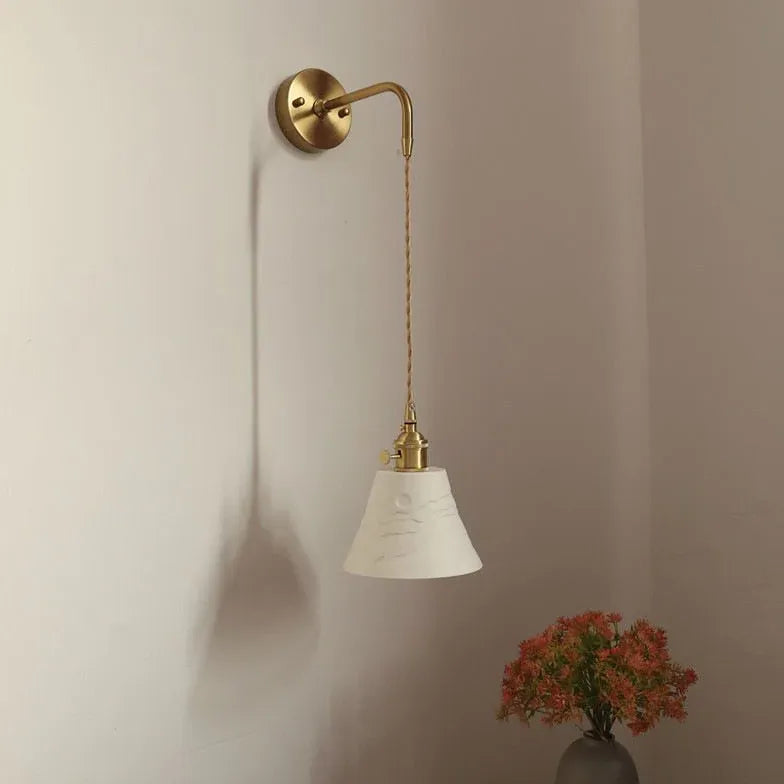 Single Arm Wall Light For Bedroom Cone Lottie Metal Ip20