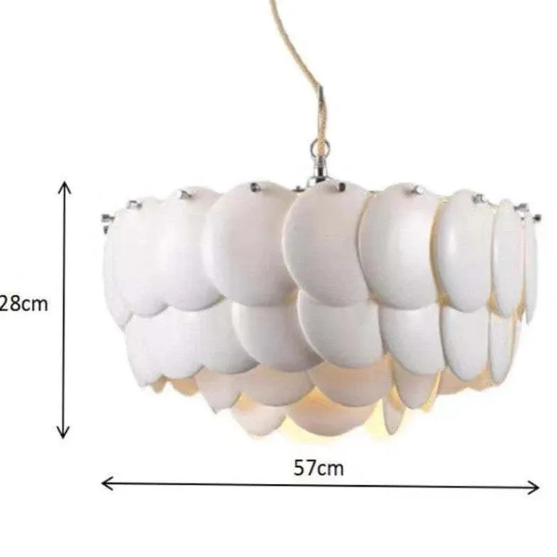 Pendelleuchten weiß im modernen Fischschuppen Design