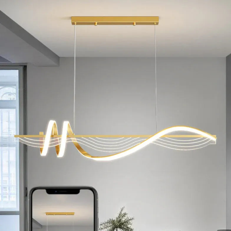 Linear Pendelleuchte nordisch schlicht moderne Esszimmer