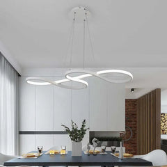 Black Bar Pendant Light For Living Room Linear Louise Metal & Silica Gel Ip20 Warm White