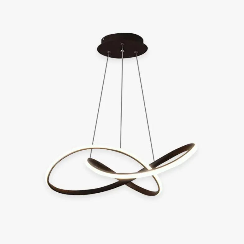 Black Statement Pendant Light For Office Modern Metal Led