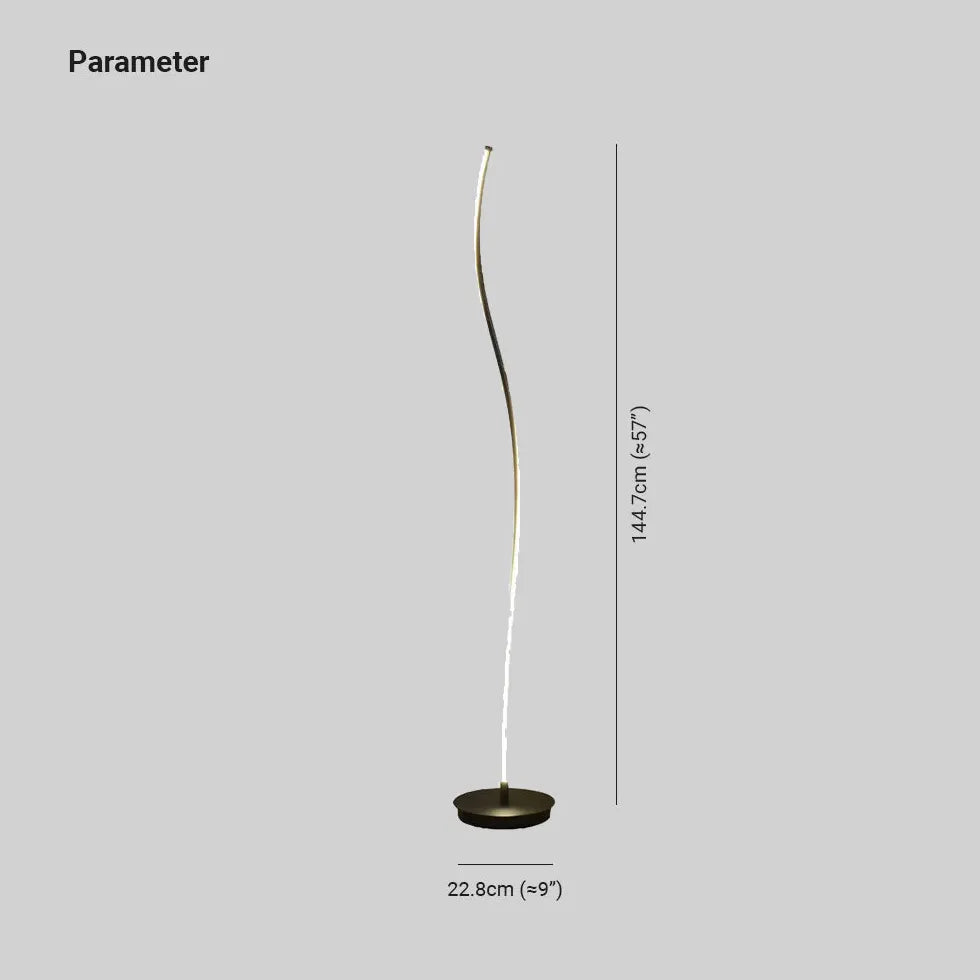 Black Floor Lamp For Study Room Linear Louise Metal Plug Ip20