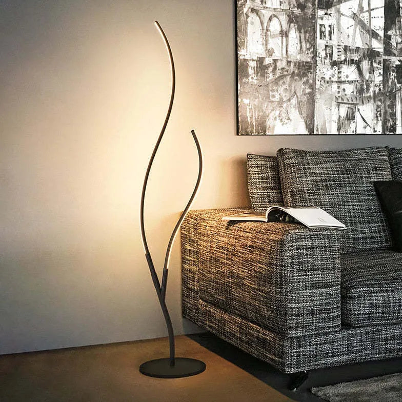 Black Floor Lamp For Bedroom Louise Metal Ip20 Plug