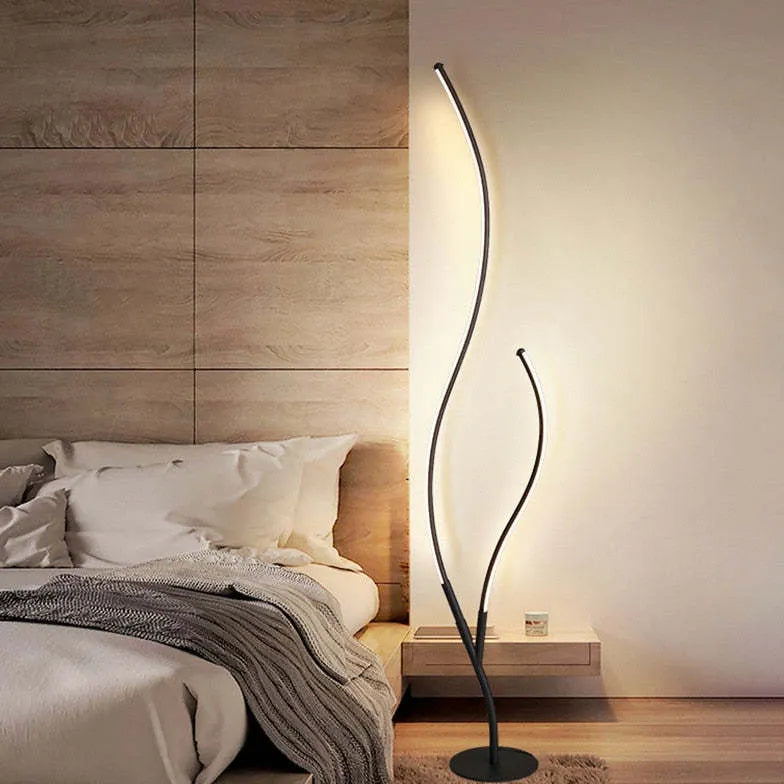 Black Floor Lamp For Bedroom Louise Metal Ip20 Plug