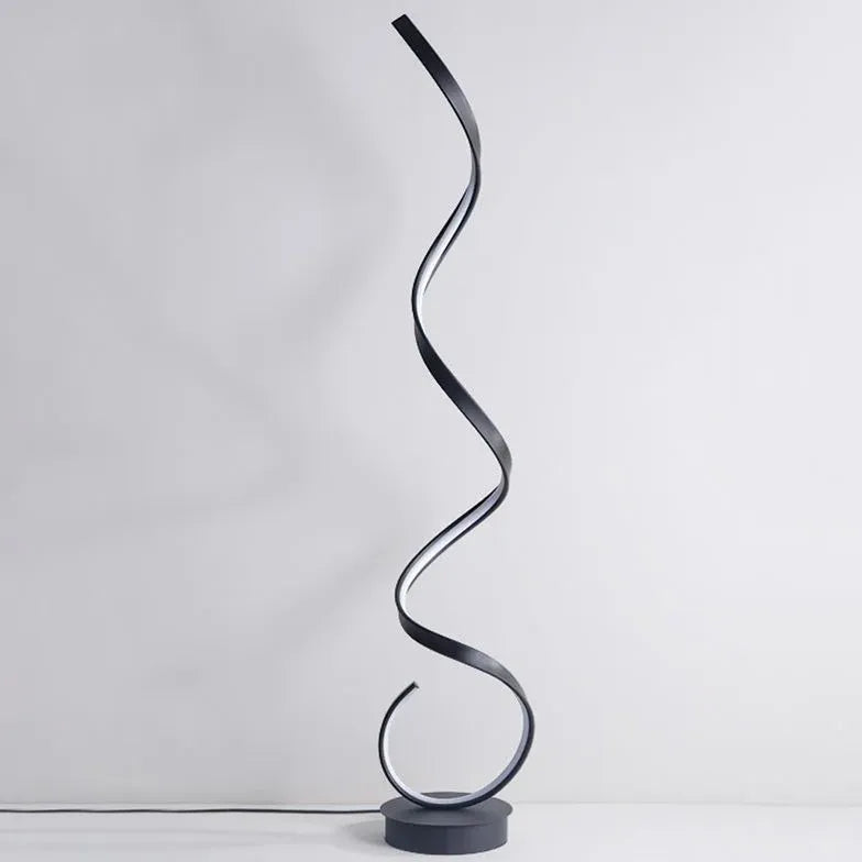 Black Floor Lamp For Living Room Linear Louise Metal Plug Ip20