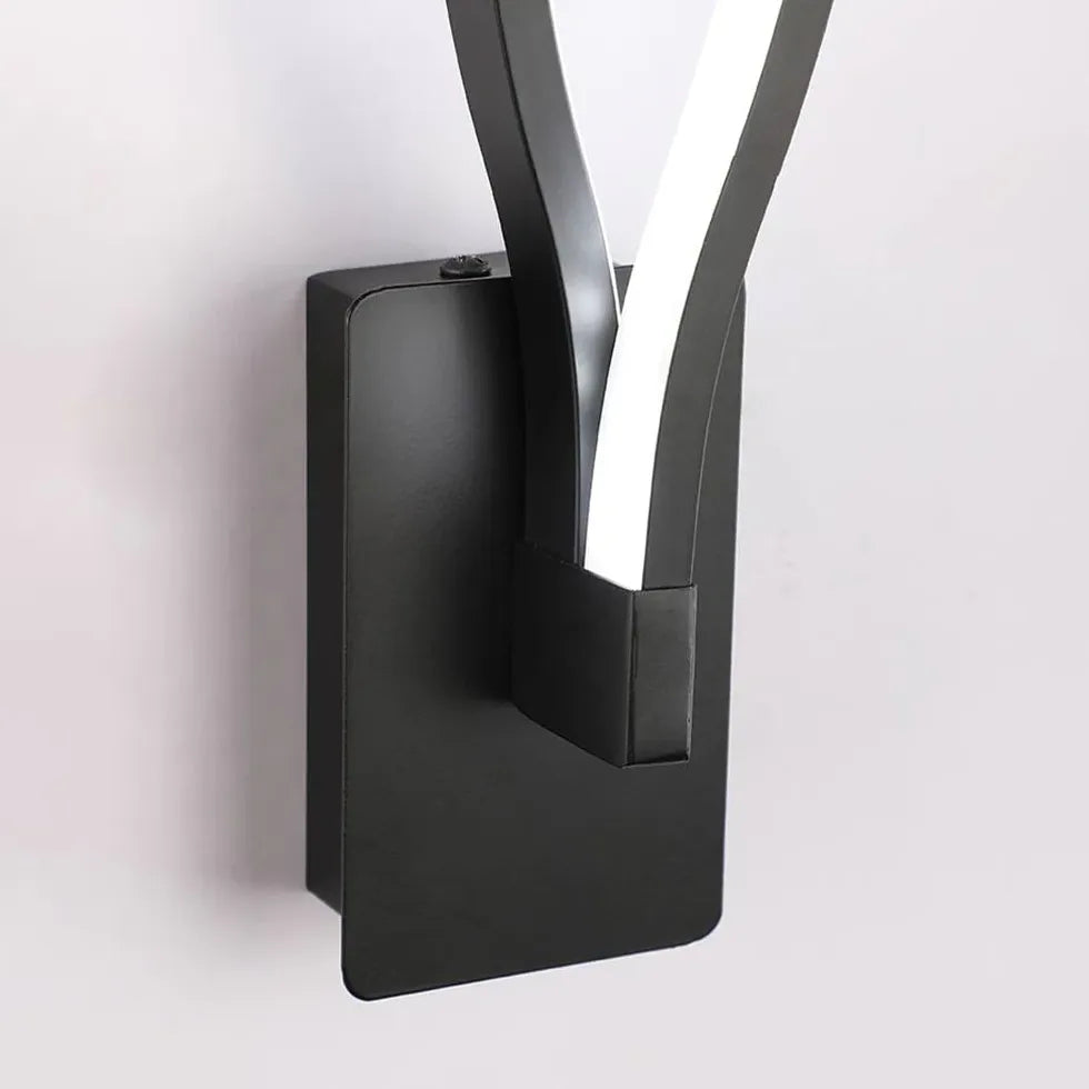 Black Single Arm Wall Light For Bedroom Louise Metal Led