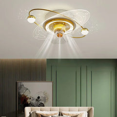 Ceiling Fan With Light For Bedroom Madina Metal & Acrylic Led Ip20