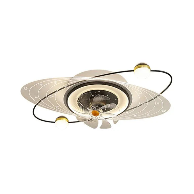 Ceiling Fan With Light For Bedroom Madina Metal & Acrylic Led Ip20