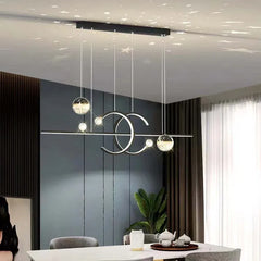 Black Statement Pendant Light For Living Room Madina Metal Ip20 Led Dimmable