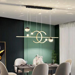 Black Statement Pendant Light For Living Room Madina Metal Ip20 Led Dimmable