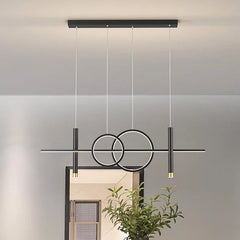 Black Statement Pendant Light For Living Room Madina Metal Led Ip20