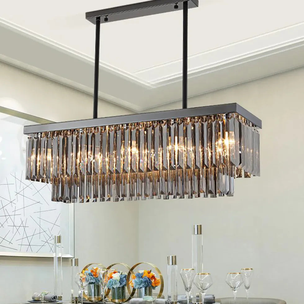 Black Statement Pendant Light For Bedroom Marilyn Metal & Glass Led Dimmable