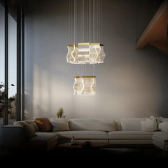 Gold Statement Pendant Light For Bedroom Marilyn Metal