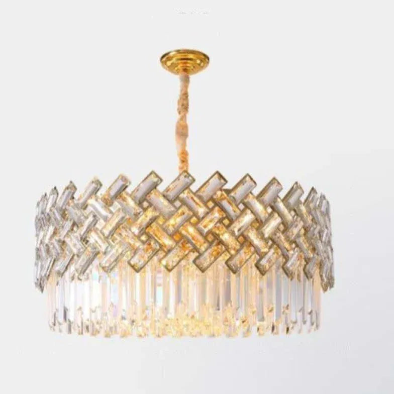 Gold Modern Chandeliers For Bedroom Postmodern Metal & Crystal Led Ip20