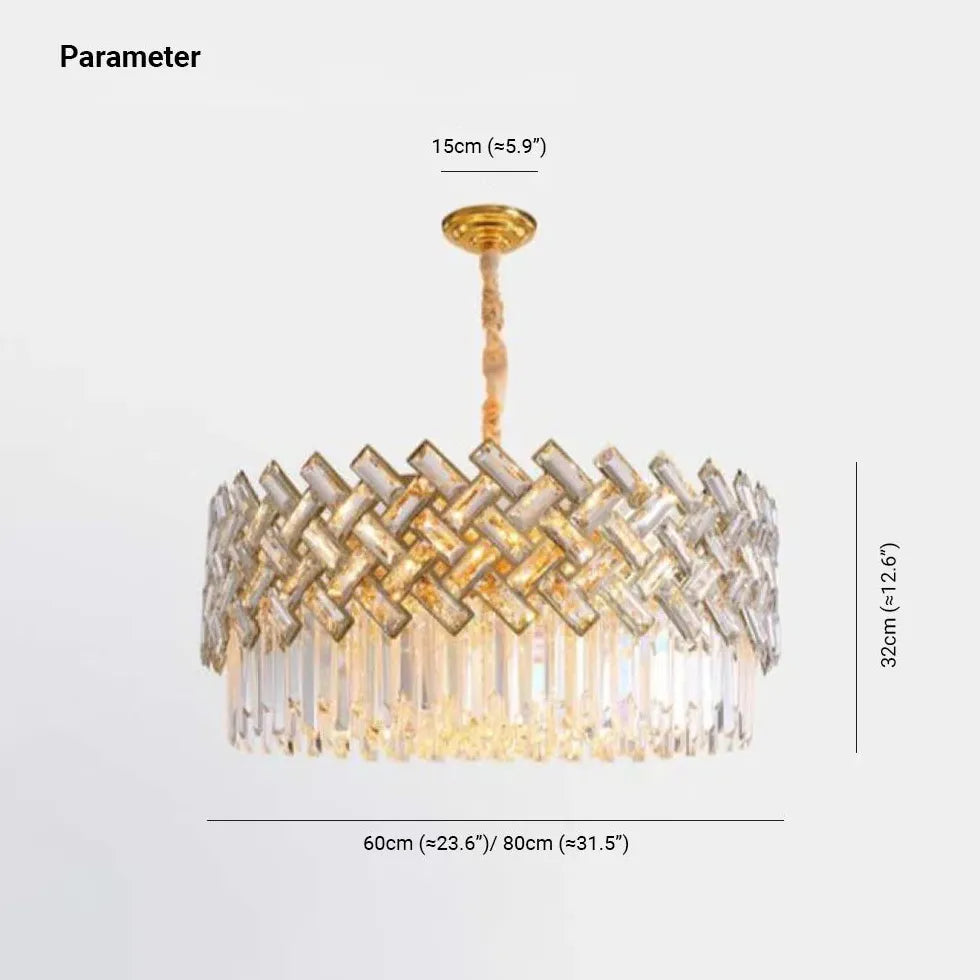 Gold Modern Chandeliers For Bedroom Postmodern Metal & Crystal Led Ip20