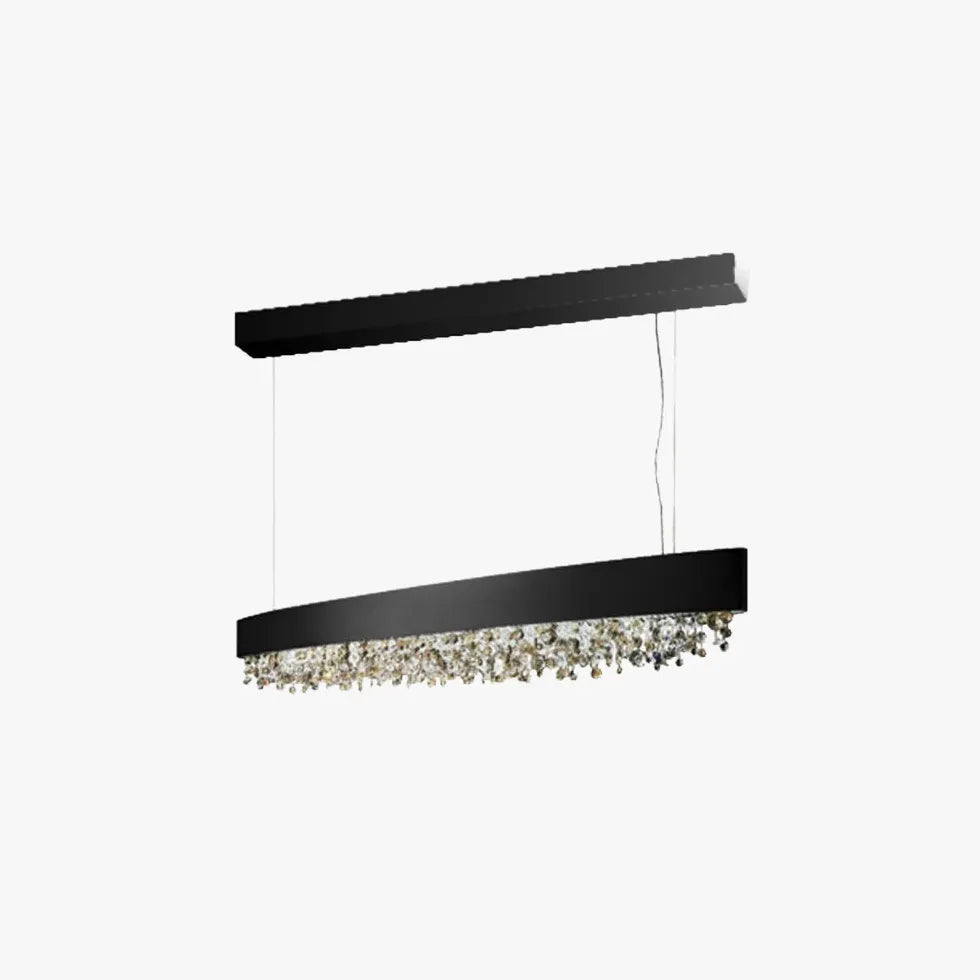 Black Bar Pendant Light For Living Room Marilyn Metal Warm White Ip20