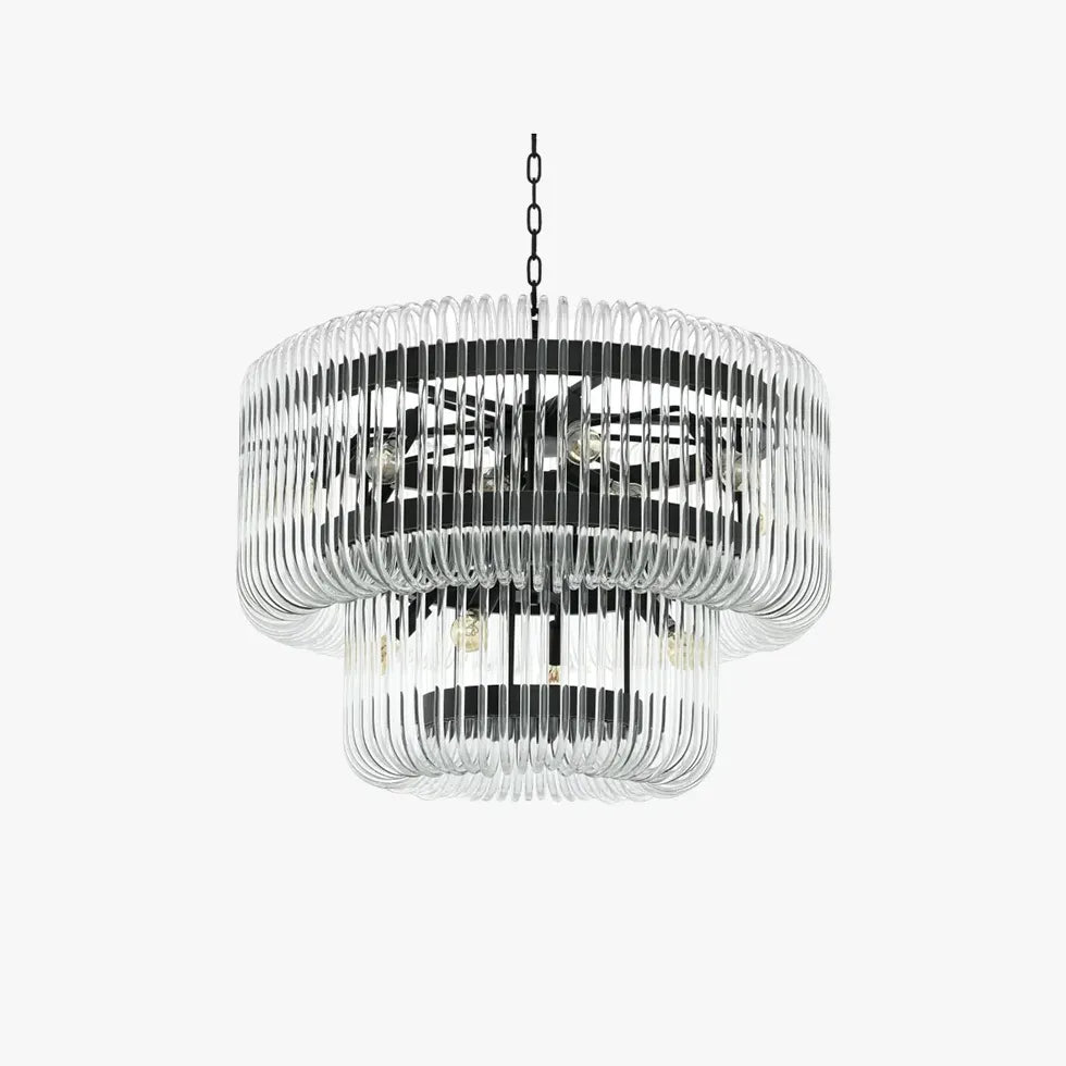 Black Traditional Chandeliers For Bedroom Marilyn Metal & Glass Ip20 Led