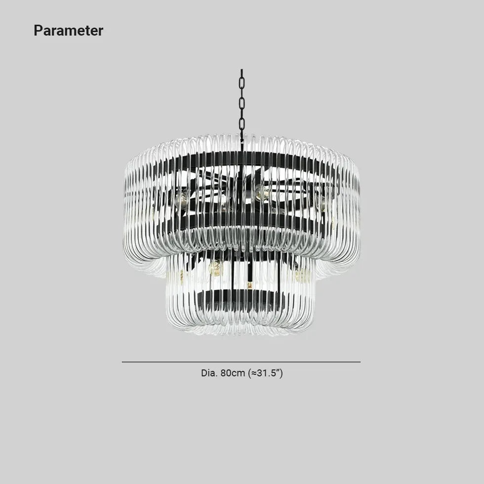 Black Traditional Chandeliers For Bedroom Marilyn Metal & Glass Ip20 Led