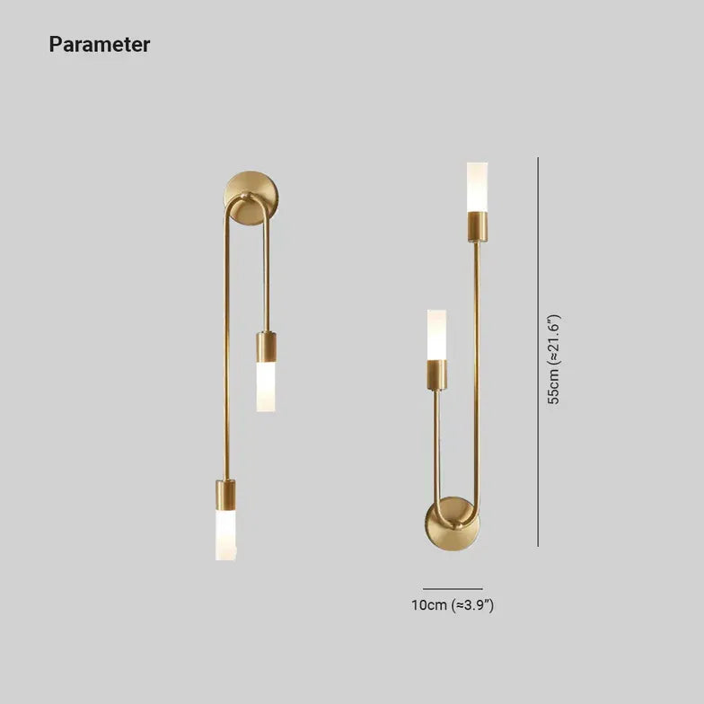 wandleuchter gold moderne minimalistische zwei Lampen