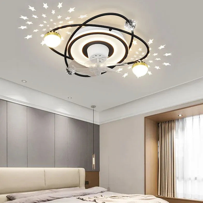 Ceiling Fan With Light For Bedroom Minori Metal Dimmable