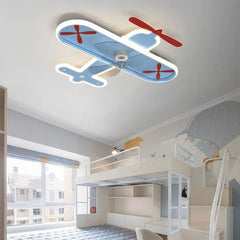 Blue Ceiling Fan With Light For Bedroom Minori Metal Led Dimmable Ip20