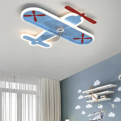 Blue Ceiling Fan With Light For Bedroom Minori Metal Led Dimmable Ip20