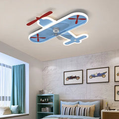 Blue Ceiling Fan With Light For Bedroom Minori Metal Led Dimmable Ip20