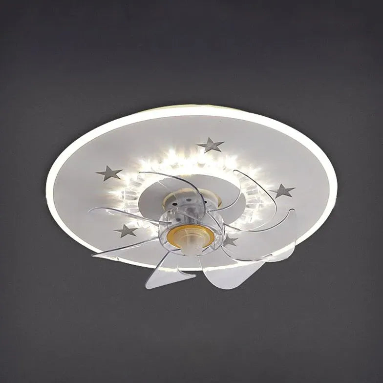 Ceiling Fan With Light For Bedroom Minori Metal & Acrylic Led Ip20