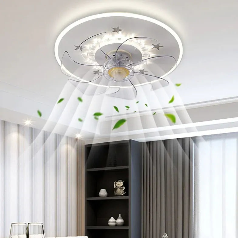 Ceiling Fan With Light For Bedroom Minori Metal & Acrylic Led Ip20