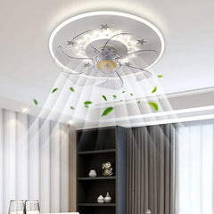 Ceiling Fan With Light For Bedroom Minori Metal & Acrylic Led Ip20