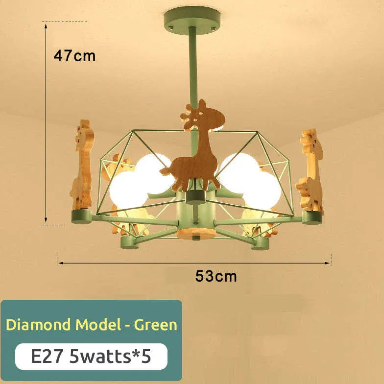 Deckenleuchten fürs Schlafzimmer nordisch Holz Cartoon