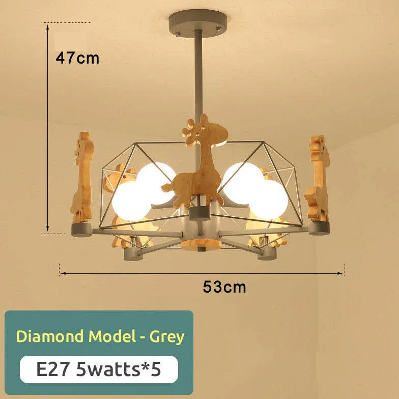 Deckenleuchten fürs Schlafzimmer nordisch Holz Cartoon